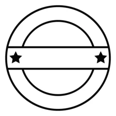 Fotobehang vektor stamp circle star black, good for stam verivied © Sakhi