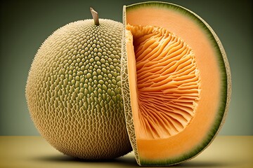 muskmelon created using AI Generative Technology