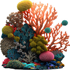 The Art of the Ocean - The Beauty of Coral made with Generative AI - obrazy, fototapety, plakaty