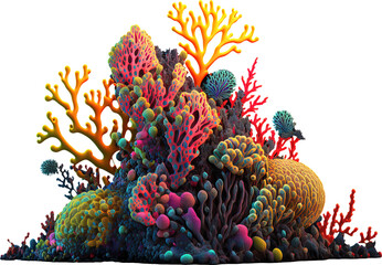 Underwater Bliss - Majestic Coral Reefs made with Generative AI - obrazy, fototapety, plakaty