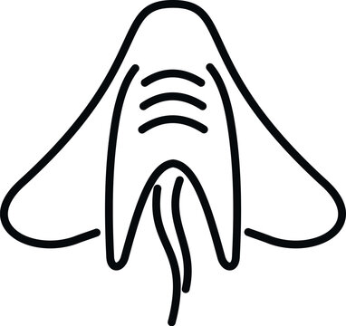 recommend clip art: Underwater stingray icon outline vector. Ocean animal. Sea nature