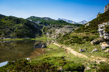 Fototapeta na wymiar Lake Ercina in Picos de Europa, Asturias, Spain