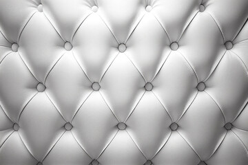 White Leather Upholstery Background, generative ai