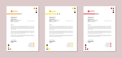 Professional corporate business letterhead design template