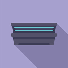 Solarium shape icon flat vector. Spa salon. Beauty skin