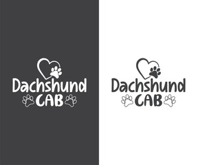 Dachshund cab, Dachshund SVG, Dog Lover, Dachshund Dog quotes, Dachshund t-shirt design, Dog Quote SVG, Dog breed 