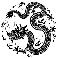 Happy chinese new year 2024 the dragon zodiac sign with flower,lantern,asian elements gold paper cut style on color background. ( Translation : happy new year 2024 year of the dragon ).