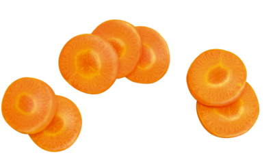 rodelas de cenoura em fundo transparente - cenoura fresca cortada