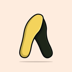 Comfortable shoes arch support insoles vector illustration.