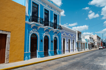 colored building of Merida, Yucatan