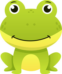Frog . Cute cartoon character .