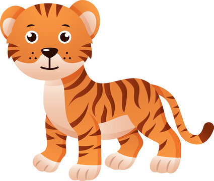 Tiger . Cute cartoon character .