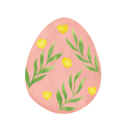 easter egg with flowers