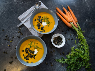 Möhrensuppe Carrot soup Suppe Gemüse