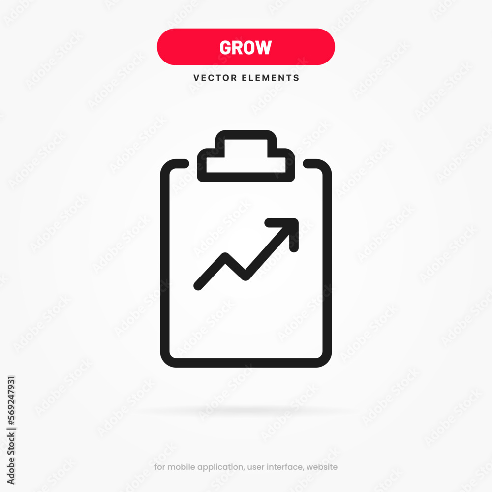 Aufkleber statistic icon. 3d financial analysis stats icon. growing graph. business chart symbol. growths char
