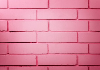 Brick wall, toned in pink
