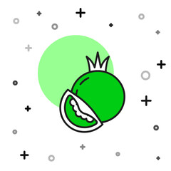 Filled outline Tomato icon isolated on white background. Vector