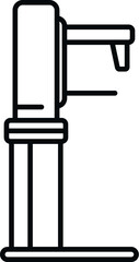 Lab mammography machine icon outline vector. Breast female. Clinic patient