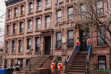 Brooklyn typical facades & row houses in an iconic neighborhood of Brooklyn. Park Slope, New York