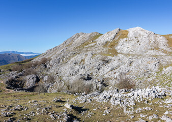 View from Arriurdin mountain in the Basque Country (Spain)