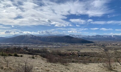 Monte Salviano in the central Italy, in Abruzzo, Marsica place.