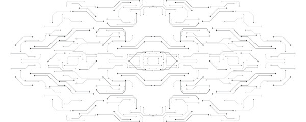 Grey white Abstract technology background, Hi-tech digital connect, Communication, High technology concept, Science background