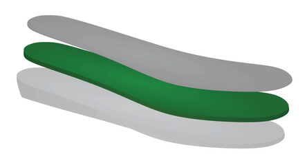 Shoe inserts layers. vector illustration