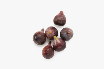 Figs isolated on white background. Fresh and organic food. Healthy nutrition.