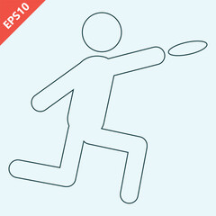 Hand drawn frisbee logo icon design vector flat isolated illustration