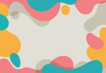 Design banner frame background .Colorful poster background vector illustration.Exotic plants, branches,art print for beauty, fashion and natural products,wellness, wedding and event.