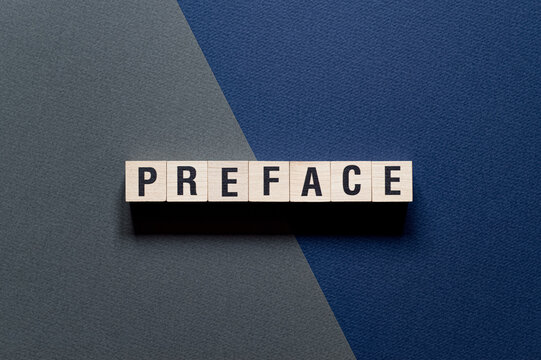 Preface - word concept on cubes