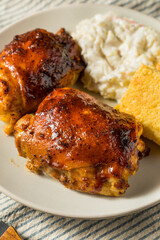 Homemade Healthy BBQ Chicken Thighs