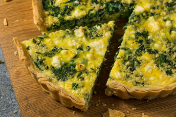 Homemade Feta Spinach Quiche Tart