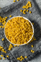 Raw Homemade Ditalini Pasta