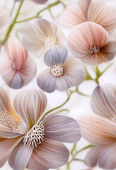 light fragile flowers,  seamless pattern
