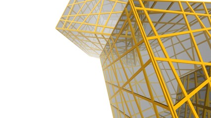 Abstract modern architecture 3d rendering