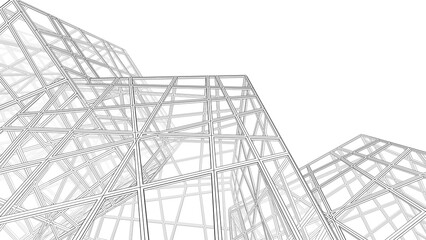 Abstract geometric shape digital 3d background