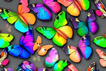 pattern with butterflies- Generative Ai