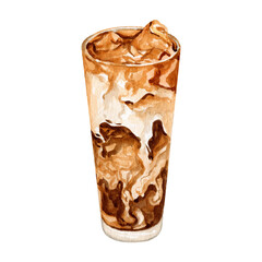 Watercolour coffee drink hand drawn illustrations