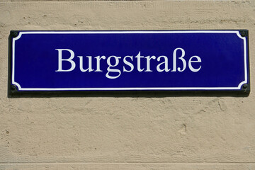 Emailleschild Burgstraße