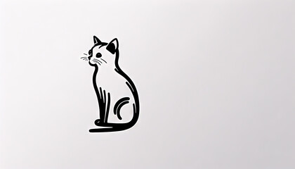  a black and white picture of a cat with the words ciafe caurie on it's back and a black and white background.  generative ai