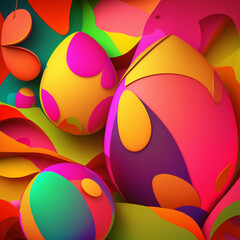 colorful background, Easter, generated by AI