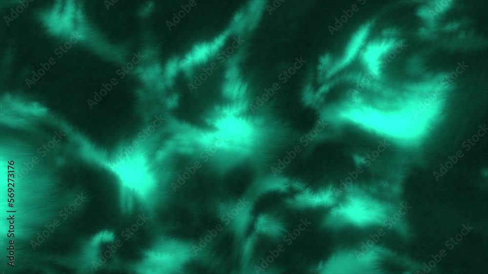 Poster beautiful moving light patterns in liquid. motion. plasma liquid with luminous patterns. bright liqu
