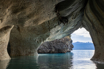 Kayak tour around the famous marble caves Catedral de Marmol, Capilla de Marmol and the tunnel of...