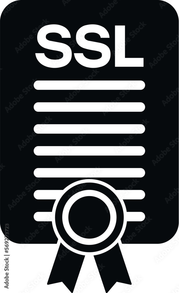 Poster digital ssl certificate icon simple vector. secure website. safety network