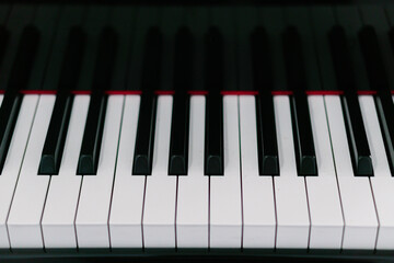 piano keys closeup