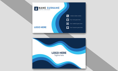 Vector modern futuristic creative business card template for business, technology.Simple and clean design.Creative layout corporate identity.