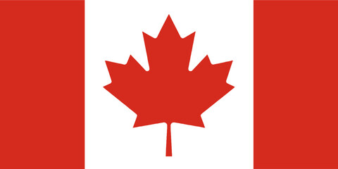 Fototapeta na wymiar Canada flag wave isolated on png or transparent background