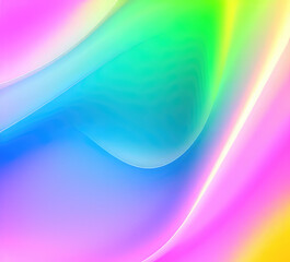 Abstract vibrant colorful wavy lines background. Ai generated art.