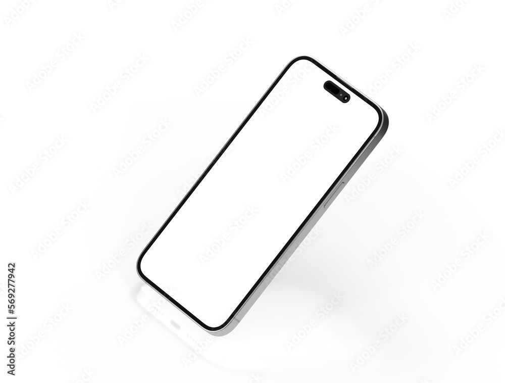 Aufkleber realistic smartphone template mockup for user experience presentation. Stylish concept design for websites, applications and landing pages.